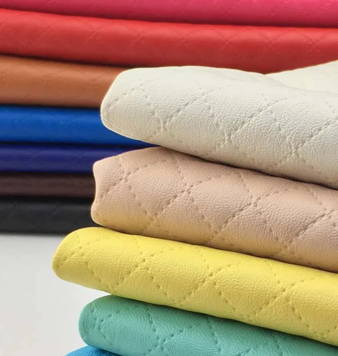 

SMTA Nice PU leather Fabric , Faux Leather Fabric for Sewing, PU artificial leather for DIY bag material