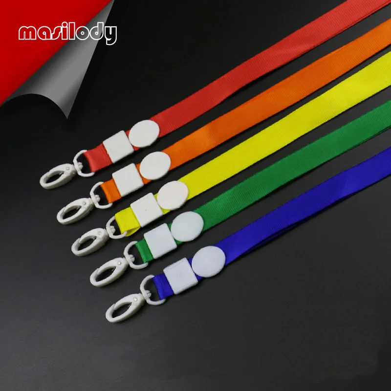 100pcs/Lot 1.5CM Plastic Buckle ID Holder Lanyard Exhibition Lanyards