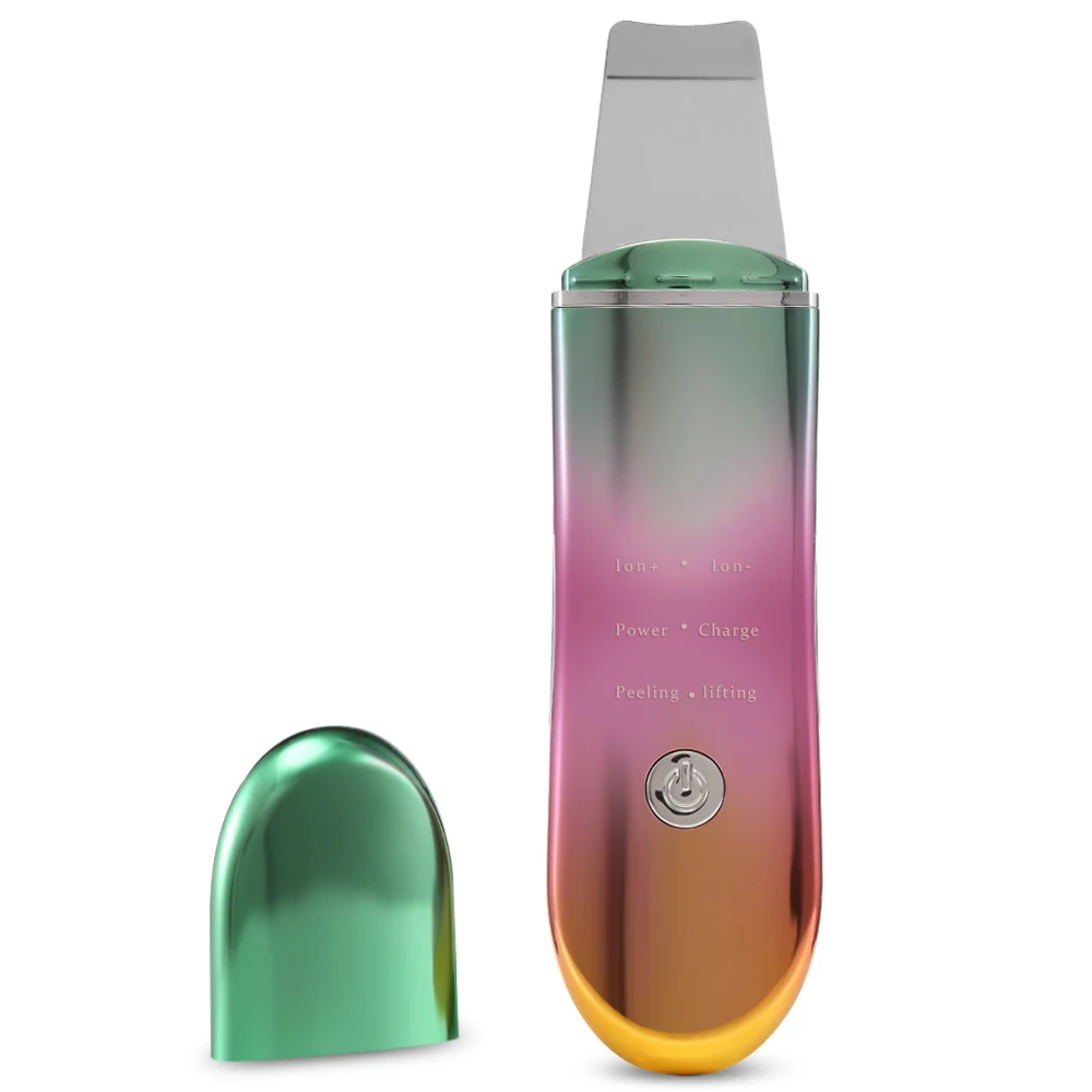 

Rechargeable Ultrasonic Face Skin Scrubber Facial Cleaner Peeling Vibration Blackhead Removal Exfoliating Pore Cleaner Tools