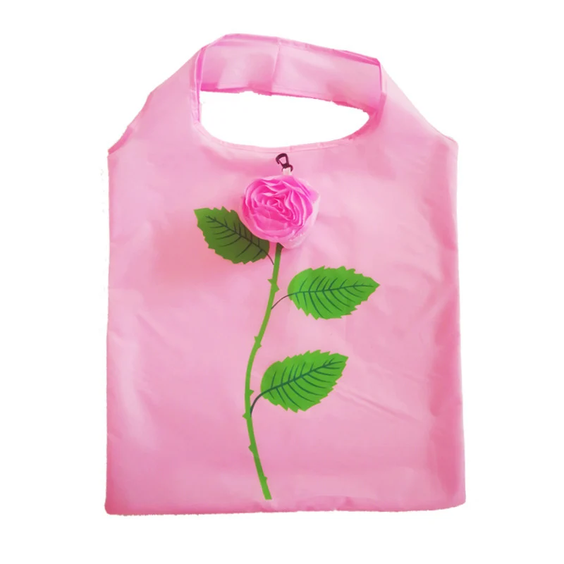 Для женщин Роза хозяйственная сумка для с складные многоразовые складной personnalis ткань бумажная ручка ткань сумки большой хлопок
