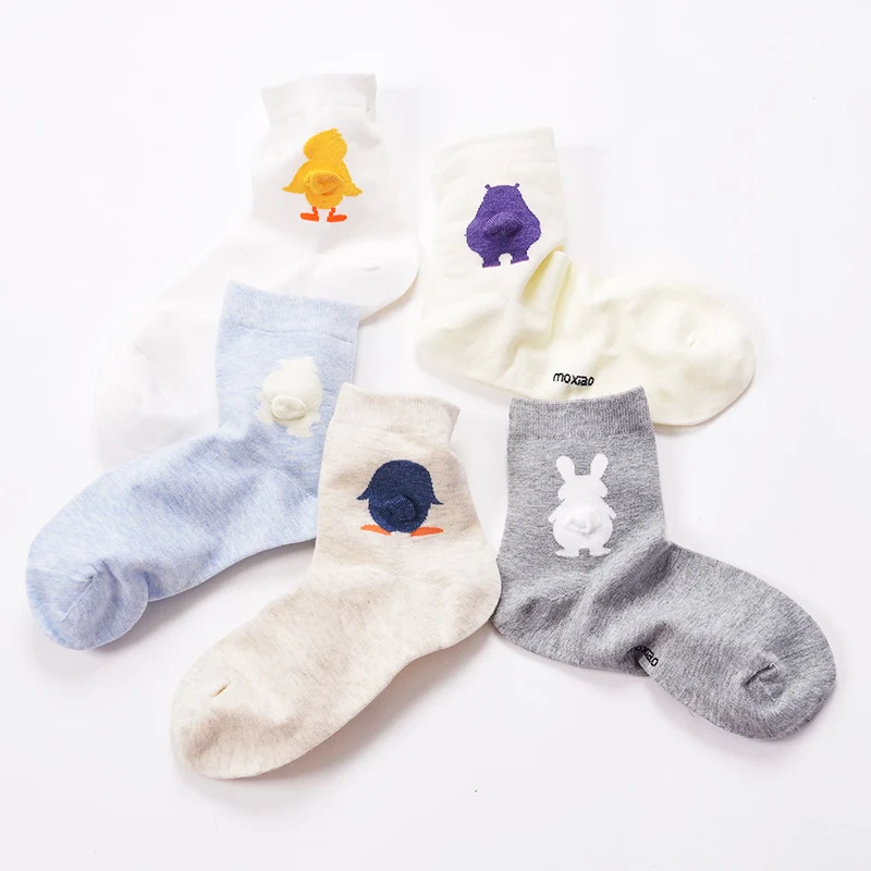 Носки для взрослых с изображением животных; носки с хвостом сзади; носки с изображением кролика из зоопарка; Желтая утка; Quacker; Бегемот; Кролик; Пингвин; белый медведь; милые однотонные носки для дома