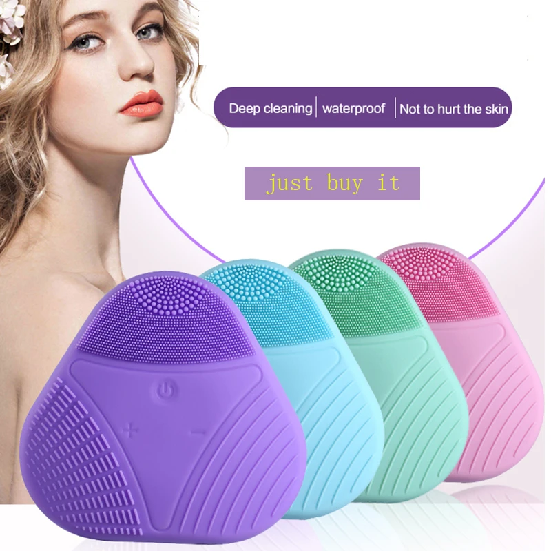 Electric Face Wash Machine Spa Massager Silicone Vibration Skin Care