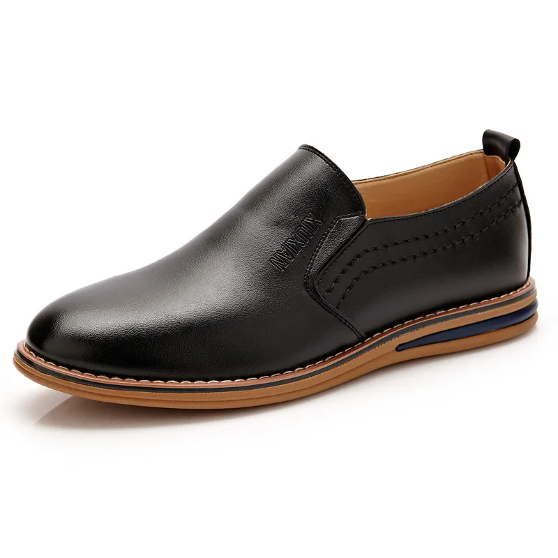 Men Leather Slip On Business Casual Oxford Shoes Men Leather Slip On Business Casual Oxford Shoes