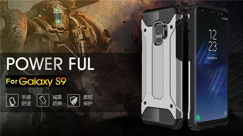 MLLSE Strong Hybrid Tough Shockproof Armor Phone Case For SAMSUNG Galaxy S9 S9 Plus Hard Rugged Impact Phone Protective Cover (16)