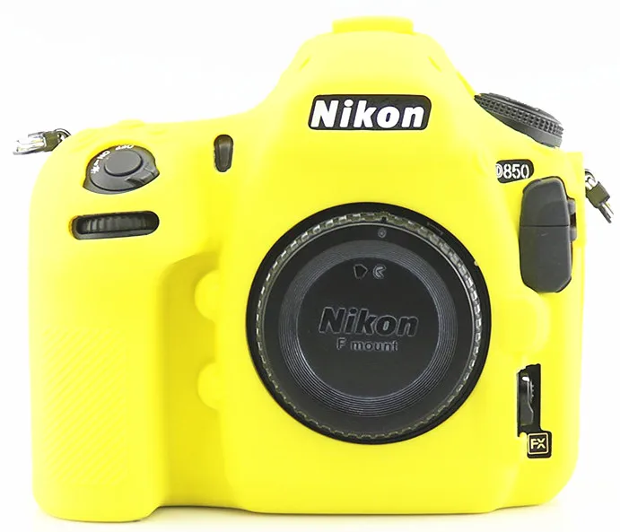 Камера силиконовый чехол Защитный чехол для Nikon Z7 Z6 D3400 D3500 D5300 D5500 D5600 D7100 D7200 D7500 D810 D810A D750 D850 DSLR - Цвет: D850 Yellow