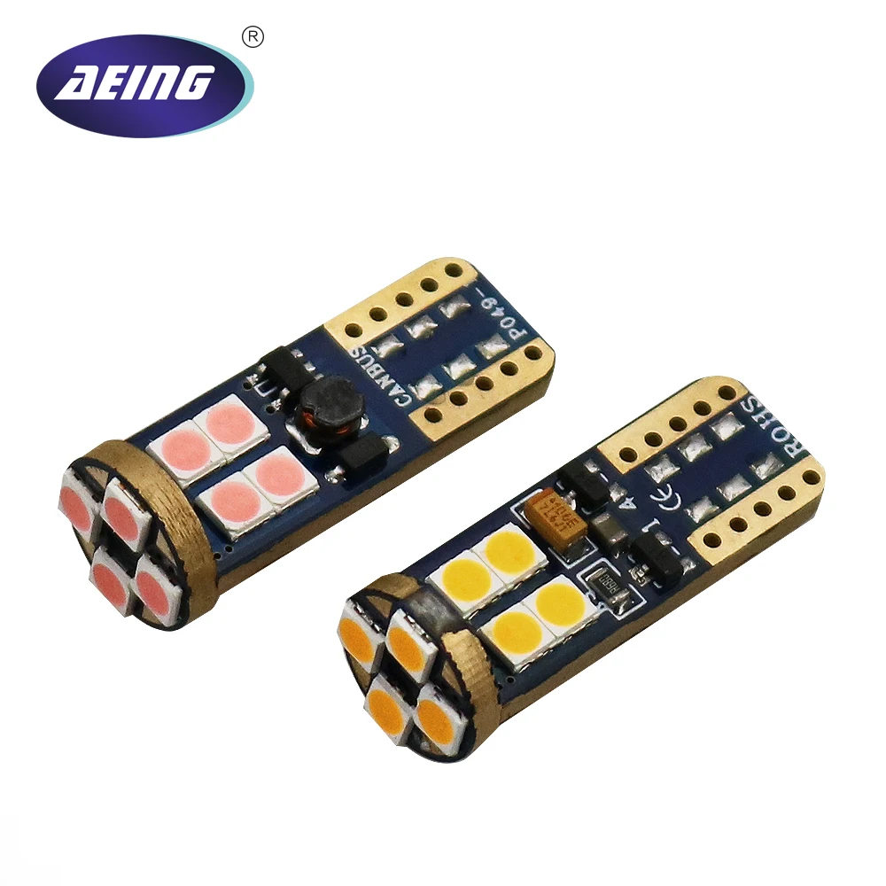 

AEING 2pcs T10 W5W LED Bulb Lights 168 12SMD 3030 Car Side Wedge/Reading/License Plate/Door Lamp Bulbs Canbus Error Free For VW