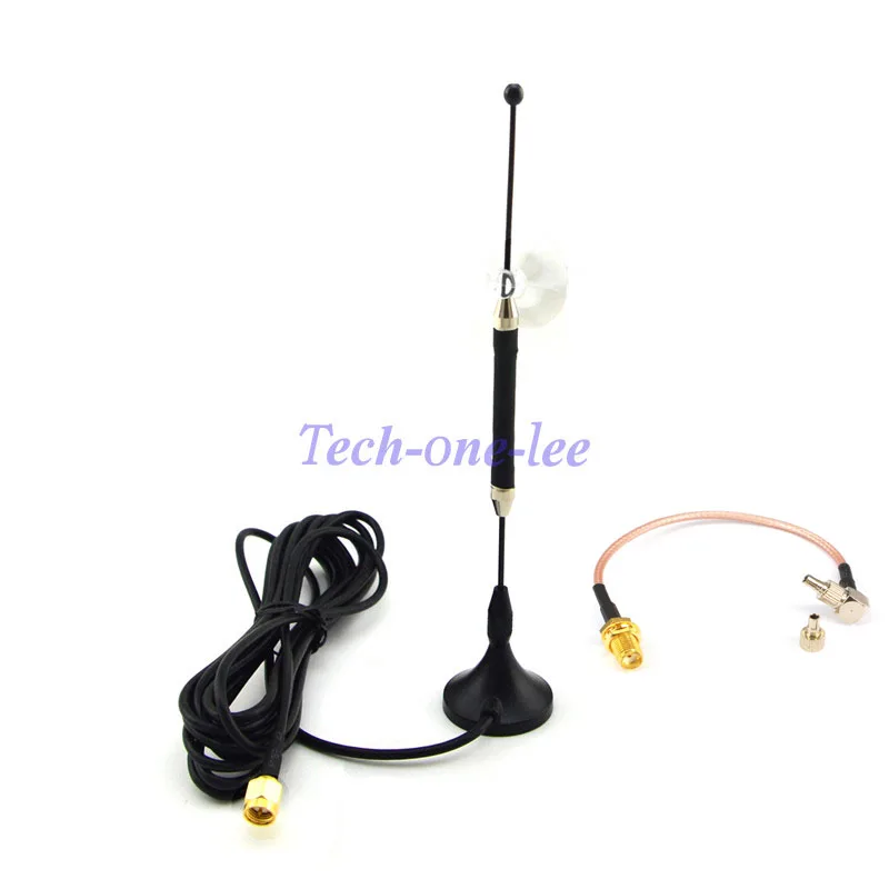 4G Antenna 10dBi SMA Plug 696-960MHz / 1710-2690MHz RG174 3M + SMA Female to TS9 and CRC9 two ways RG316 Coaxial Cable
