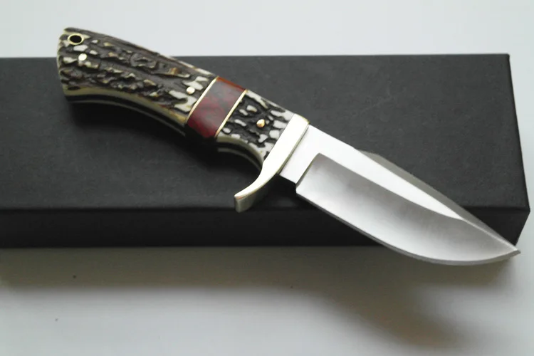 Free shipping Cutting tool outdoor knife Double steel Browning red ...