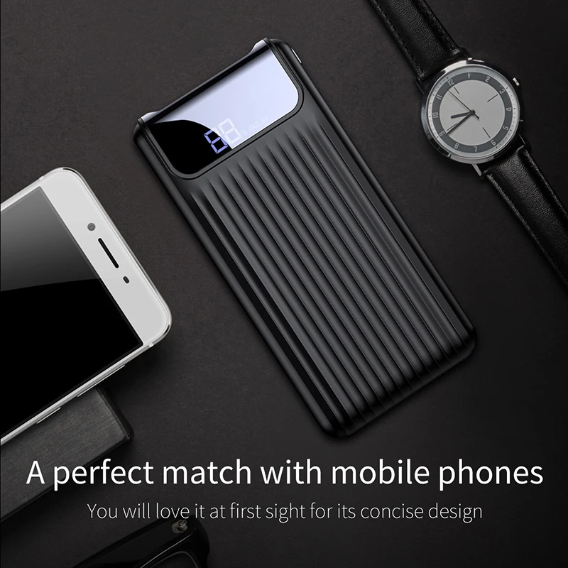 

2018 new Quick Charge 3.0 High Quality Power Bank 10000mAh Dual USB LCD Powerbank External Battery Charger For Mobile Phone