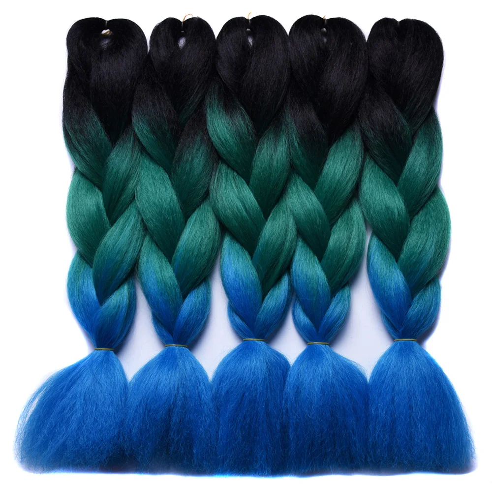 Ombre Braiding hair bulk hair extension synthetic hair extension (85)1