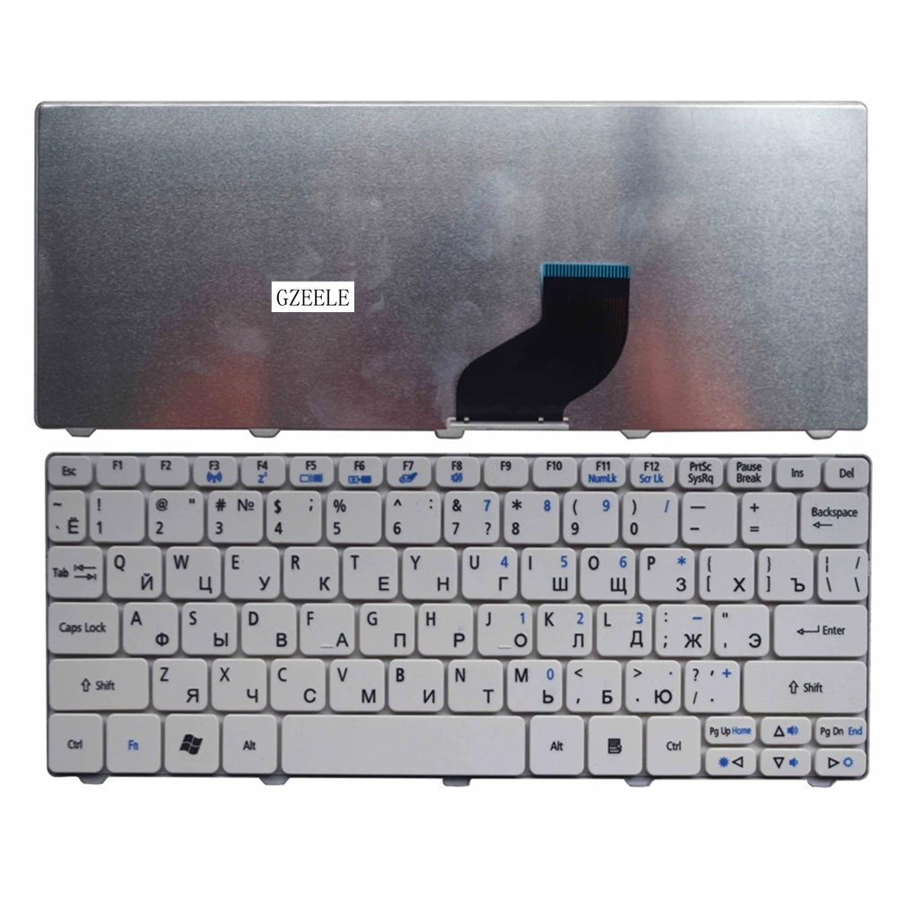  GZEELE RU russian laptop Keyboard for Acer Packard Bell Dot SPT 723 SE SE2 SE3 SC PAV80 black white