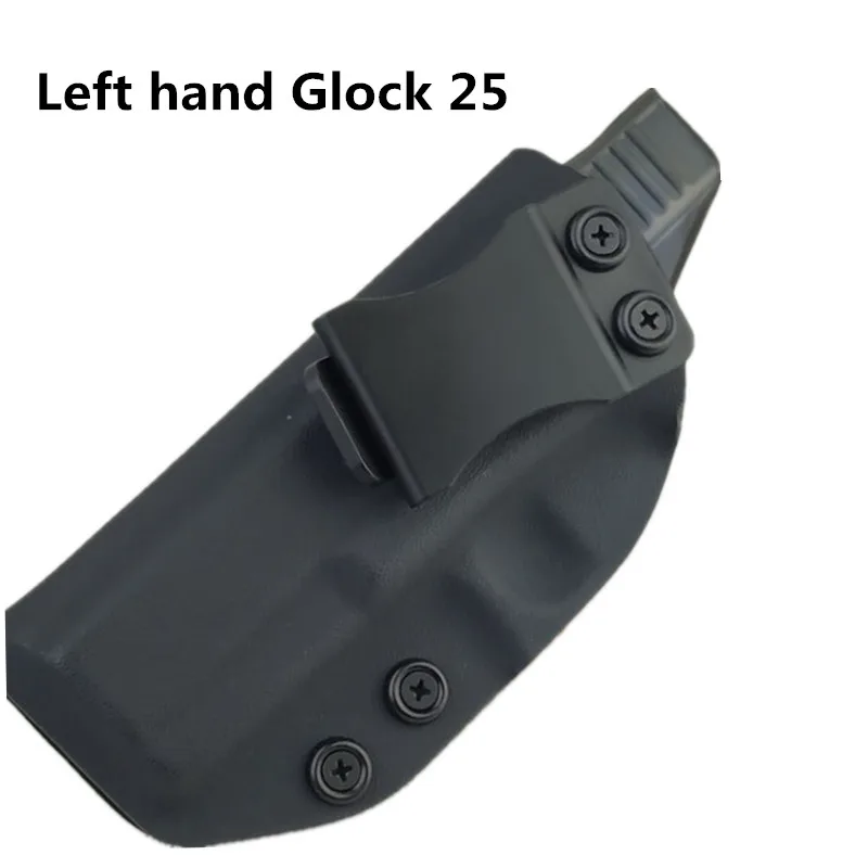 Внутри пояса IWB Kydex кобура на заказ для Glock 17 19 22 23 25 26 27 31 32 33 43 скрытый 9 мм Пистолет Чехол beltclip - Цвет: Left Glock 25