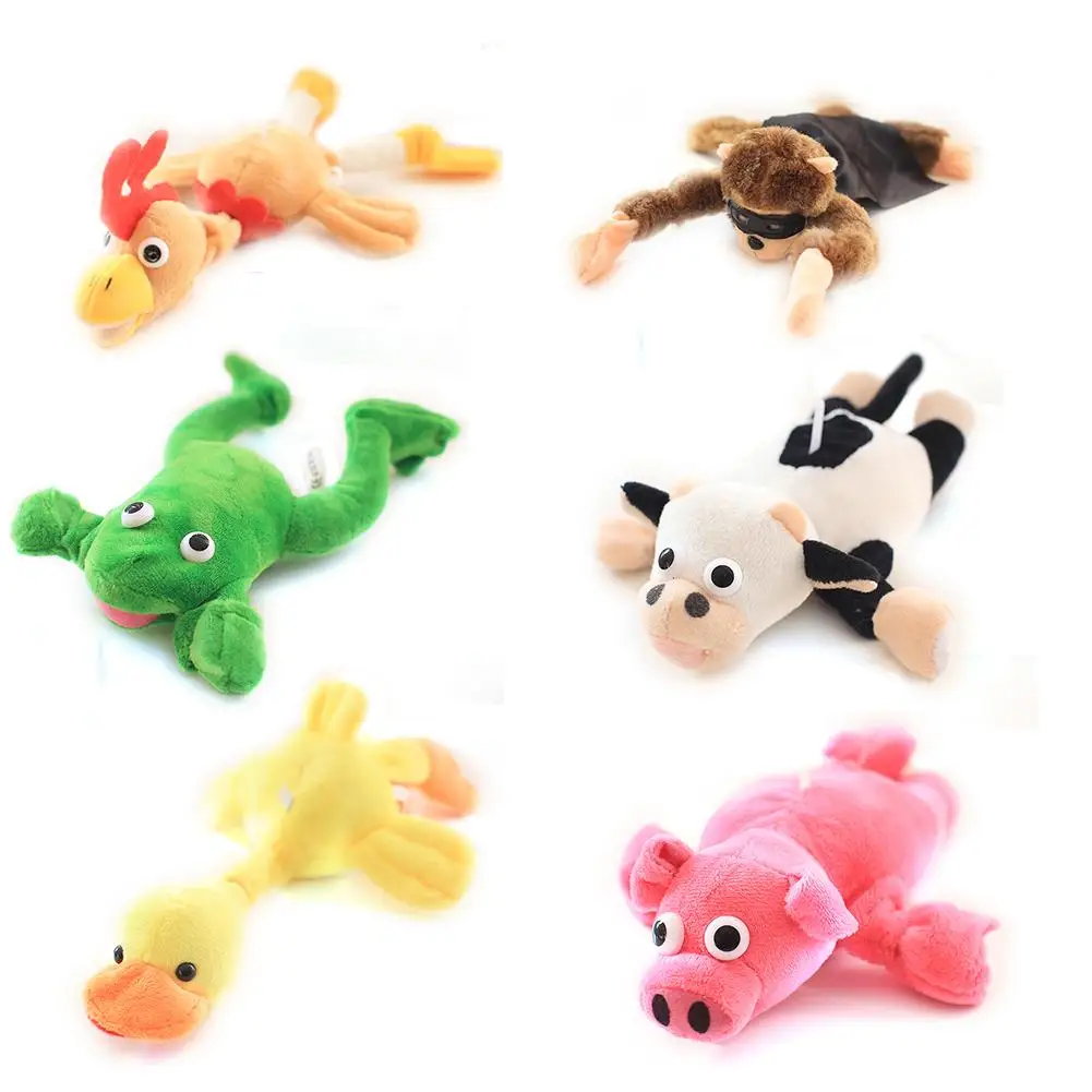 

1pcs Stuffed Kids Baby Toys lovely Cute Fuzzy Flying Animal Plush Toys Monkey Duck Pig Elastic Stretch Scream Toys