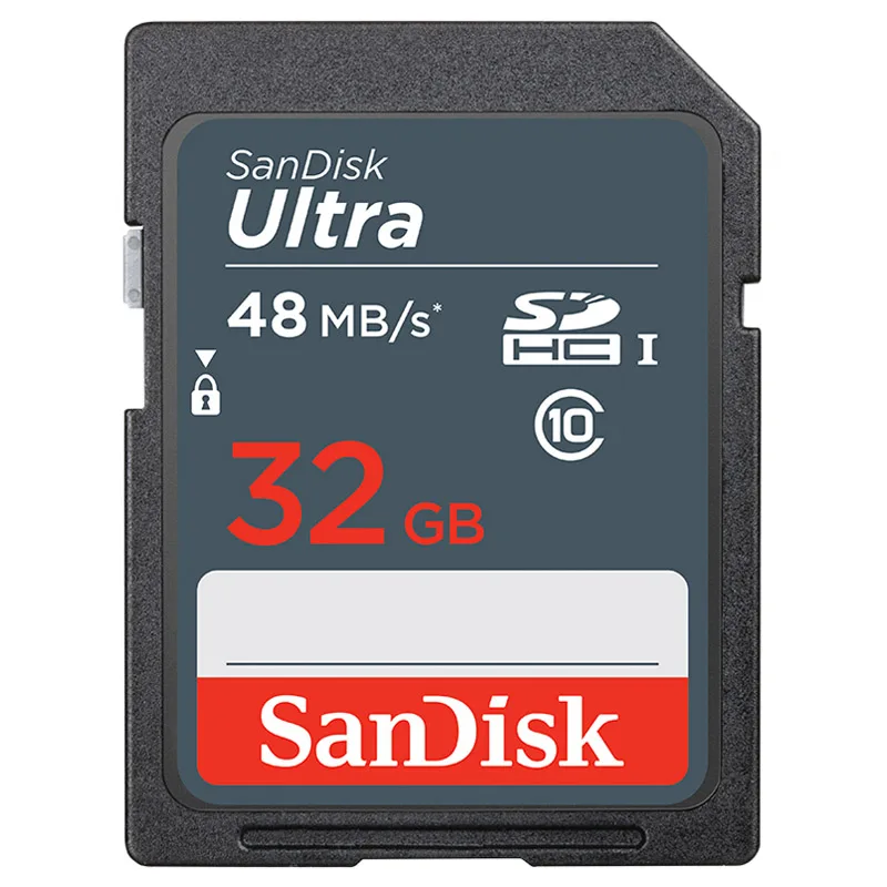 Двойной Флеш-накопитель SanDisk Ultra звуковое воспроизведение с частотой до 48 МБ/с. Extreme PRO V30 UHS-I& UHS-II до 300 МБ/с. слот для карт памяти 32 Гб SDHC карты SD Class10 для цифровых фотоаппаратов с защитой от краж - Емкость: 32GB R48MBs