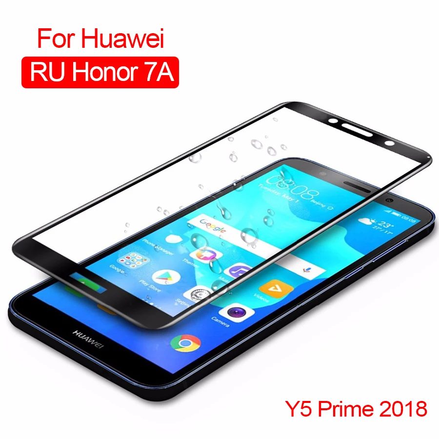 Защитное стекло для Huawei Y5 Prime 2018 чехол Honor 7a A7 7 A закаленное экрана Huwei Y5prime полное