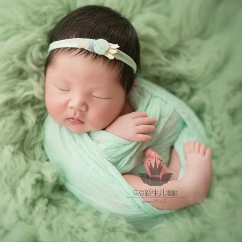 Newborn Dyed Cheesecloth Wrap Photography Props Baby Soft Swaddle Sack