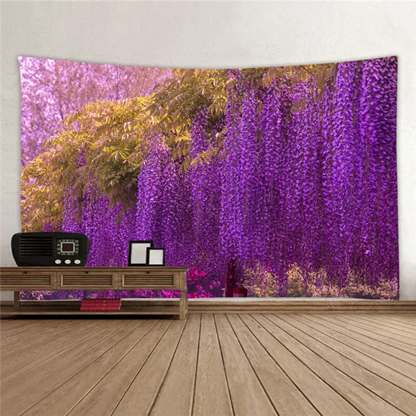 3D Лавандовый настенный гобелен фиолетовые цветы для свадьбы покрывало покрытие для общежития пляжное полотенце Домашний Декор стены комнаты - Цвет: 01