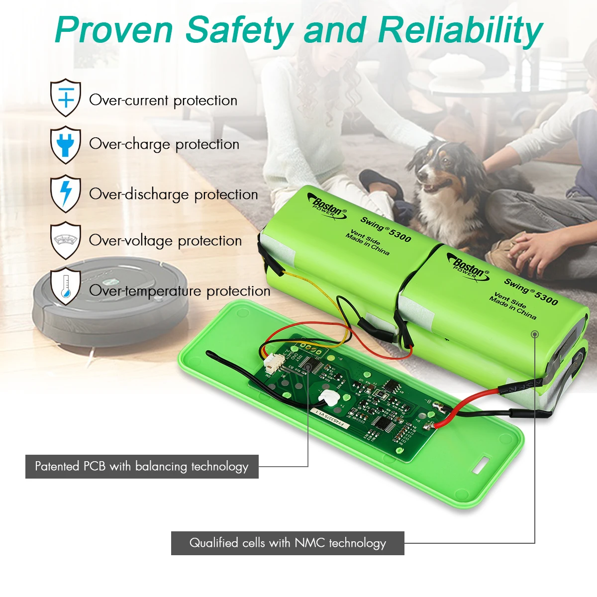 Floureon 14 8 V 5300 mAh для iRobot робота Пылесос аккумуляторная литий ионная батарея 500 600 700