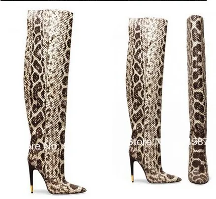 designer snakeskin boots