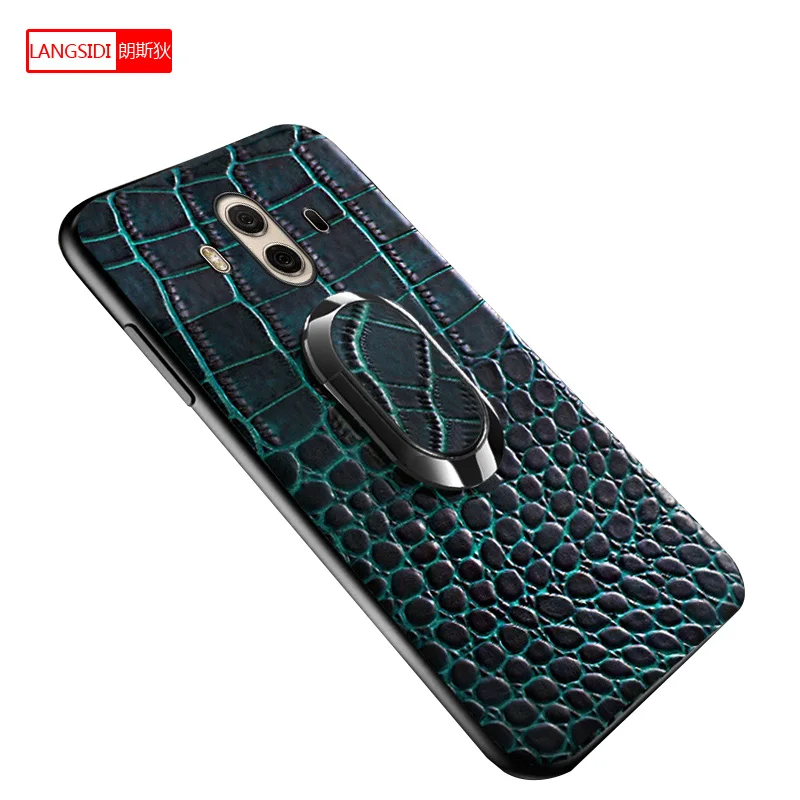 

Bracket All inclusive Anti-drop phone case for Huawei Mate 9 8 9Pro 10Pro P20 P20 Pro Crocodile pattern luxurious Back cover