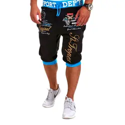 Zogaa 2019 Новая мода лето для отдыха мужские высотой до колена шорты Цвет лоскутное короткие брюки для бодибилдинга мужской Фитнес шорты для