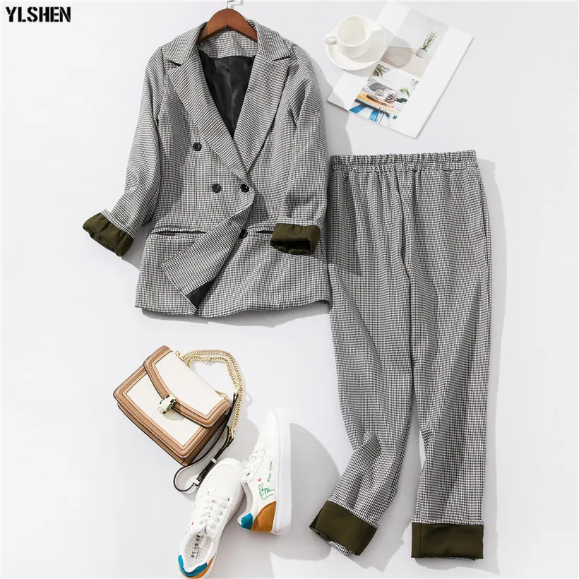 2 Two Piece Set Women Suit Plus Size Autumn Tracksuit Outfits Tops and Pants Matching Sets Sportswear Ladies Tracksuits 2019 02