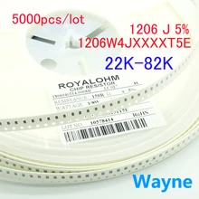 

5000pcs 1206 5% 22k/24k/27k/30k/33k/36k/39k/43k/47k/51k/56k/62k/68k/75k/82k/ 3216 J 0.25W-1/4W resistor