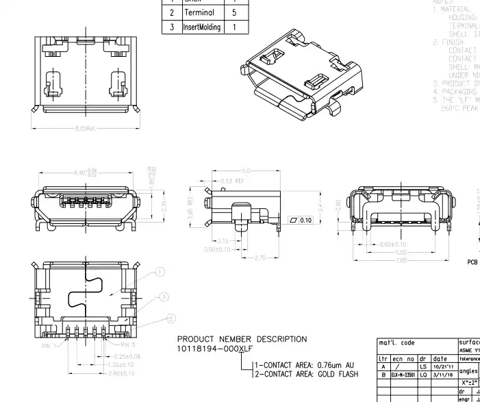 Micro Usb Connector Schematic - Wiring Diagram Schemas