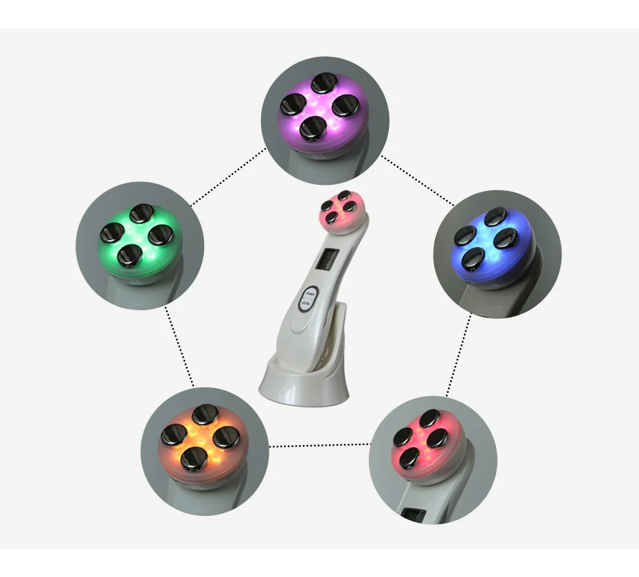 Машина красоты 5 светодиодный фотон омоложение кожи лица RF радиочастотный массажер мезотерапия ЭМС Электропорация затягивает лифтинг