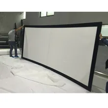 100 дюйма 2,35: 1 изогнутый экран Cinemascope с фиксированной рамкой с черным бархатом