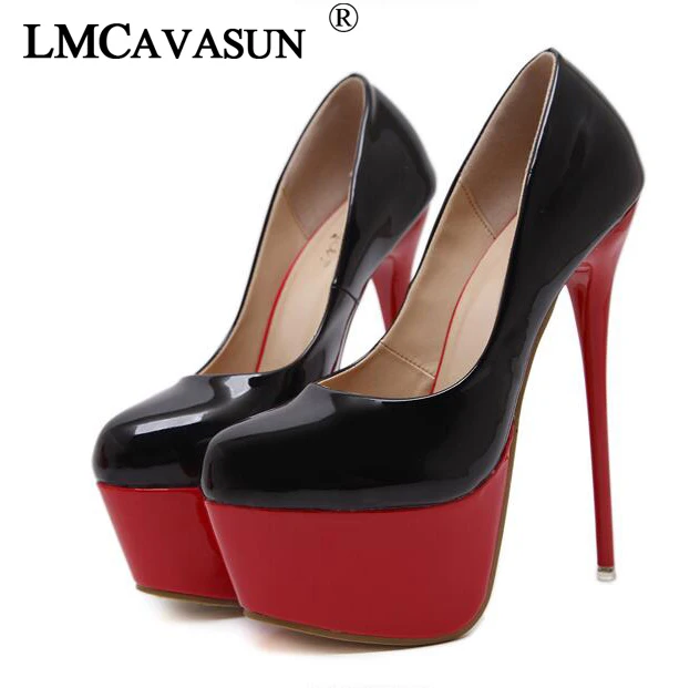 

LMCAVASUN Women Pumps Thin Heels Female High Heel Shoes Wedding Pointed Toe Party Stilettos 16cm Stainless Steel Thin Shoes
