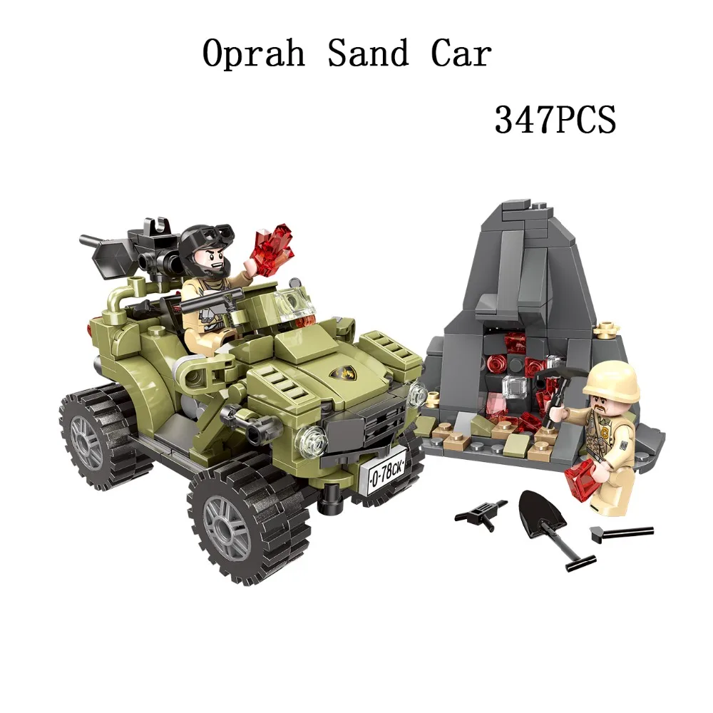 Legoed city Lepins War series Military Oprah Sand Car battle Building Blocks Bricks Toys LegoINGLY Model kits gifts for children