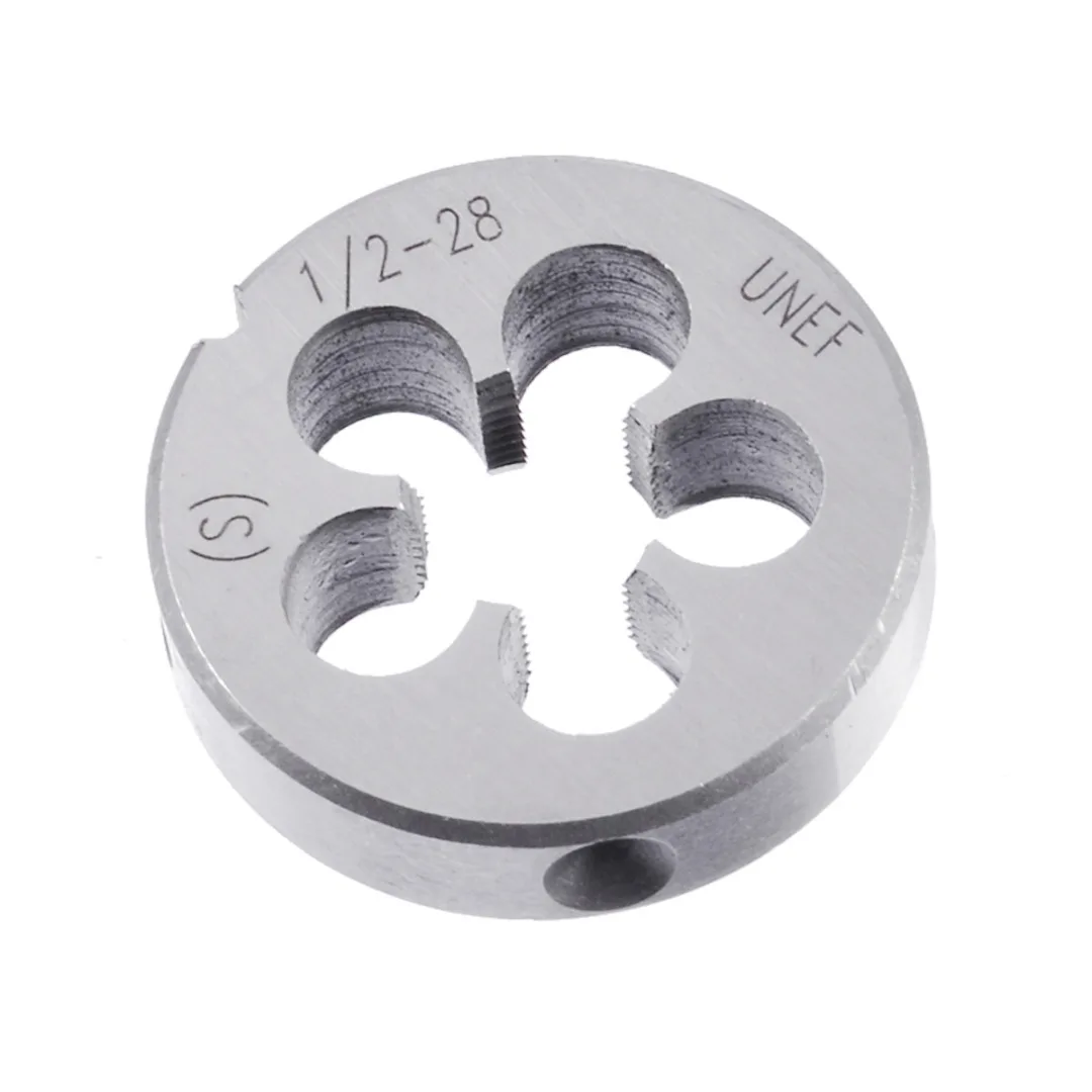 HSS 5/8-24 Tap or 1/2-28 Tap &Round Die Set Right Hand Tapping Cutting Tool Machine Hand Tap Die External Thread Machining Tool