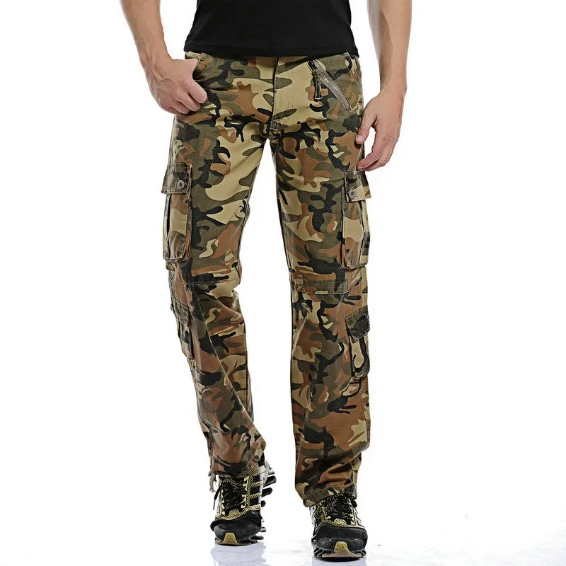  Cotton Cargo Pants Men Military Style Tactical Workout Straight Men Trousers Casual Camouflage Man 