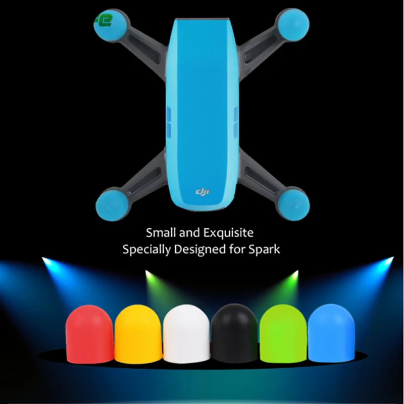 4 шт. комплект DJI Spark красочные анти капля Двигатель защиты Кепки защитный кожух