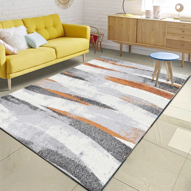 

Simple striped Area carpet living room sofa table full bunk bedroom bedside kids room rug kitchen bathroom anti- skid mat home