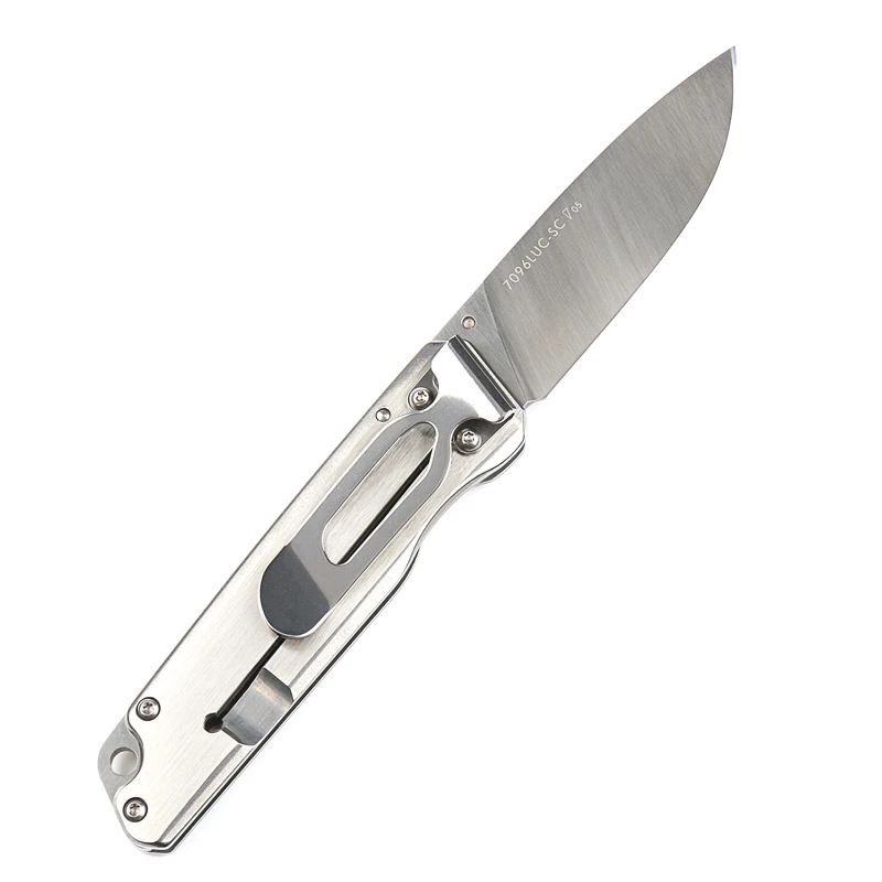 SANRENMU 7096 из нержавеющей стали EDC карманный складной нож с зажимом для ремня для путешествий, кемпинга и охоты