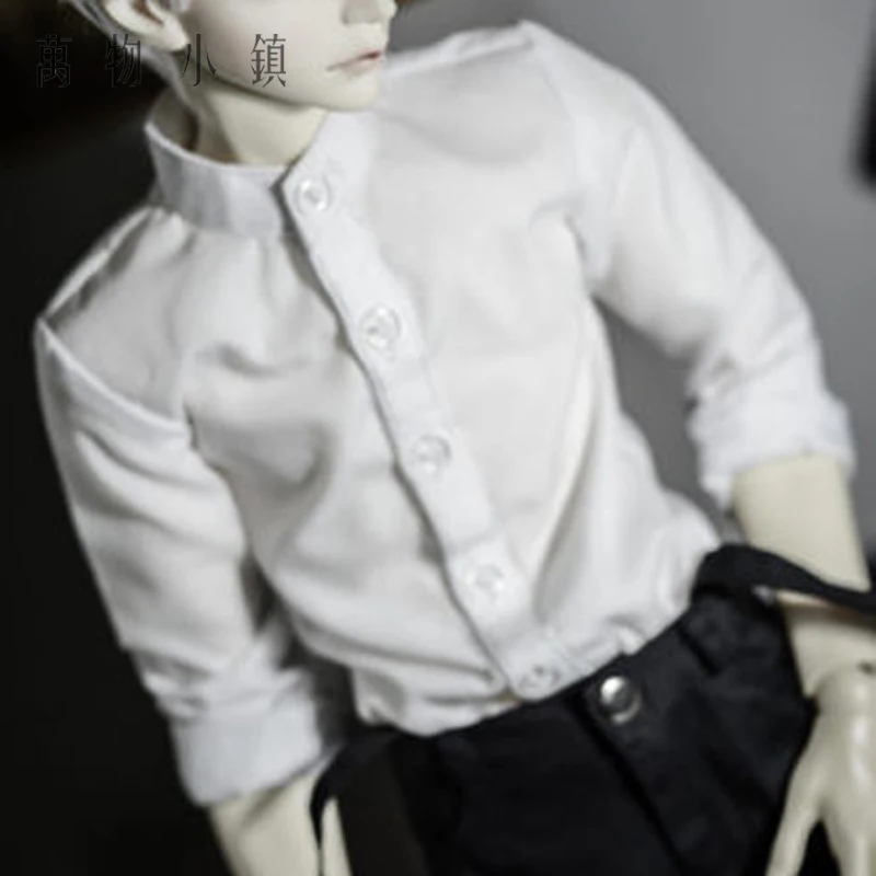 

New White Gentleman Collar Shirt /Tops For 1/4 1/3 SD10 girl uncle BJD MSD Doll Clothes 2 Styles