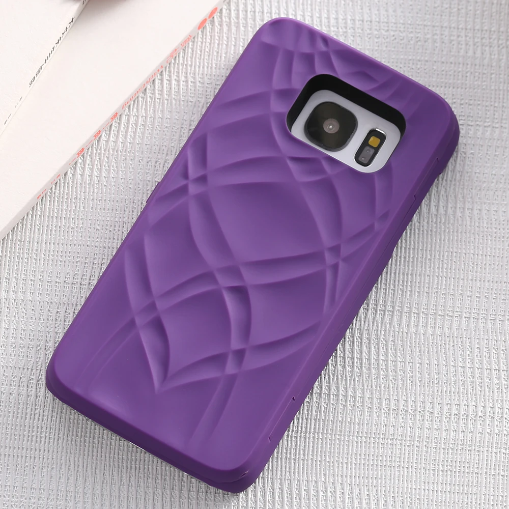 Purple Чехол FLOVEME Make Up для samsung Galaxy S8 S8 Plus S7 S7 Edge, откидной зеркальный чехол с отделением для карт, чехол для телефона s, роскошный женский чехол - Цвет: Purple
