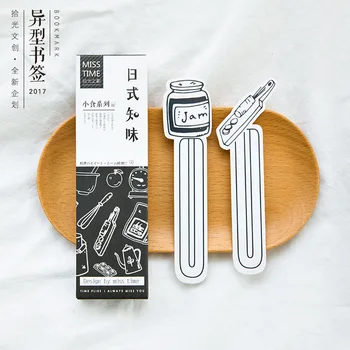 

Japanese Food Shaped Paper Bookmark DIY Message Card Kawaii Irregular Bookmarks Cute Memo Card School Supplies 30pcs/lot