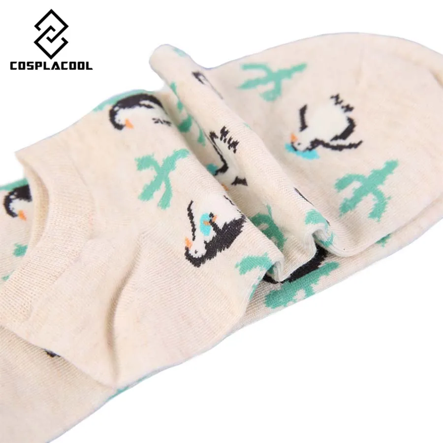 [COSPLACOOL] 2 пары креативные забавные Носки с рисунком из мультфильмов женские модные милые носки милые Harajuku с закрытым носком meias