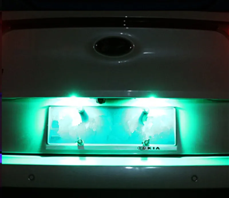 Автомобильный Стайлинг номерного знака светильник светодиодный маленький светильник Модифицированная лампа украшение автомобиля аксессуары для kia sportage 3 - Цвет: Green
