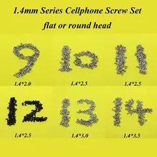 6 моделей, 1,4 мм серии полный набор винтов для Antroid телефон Смартфон китайский телефон 1,4X2,0/2,5/3,0/3,5 без каблука с полукруглой головкой комплект