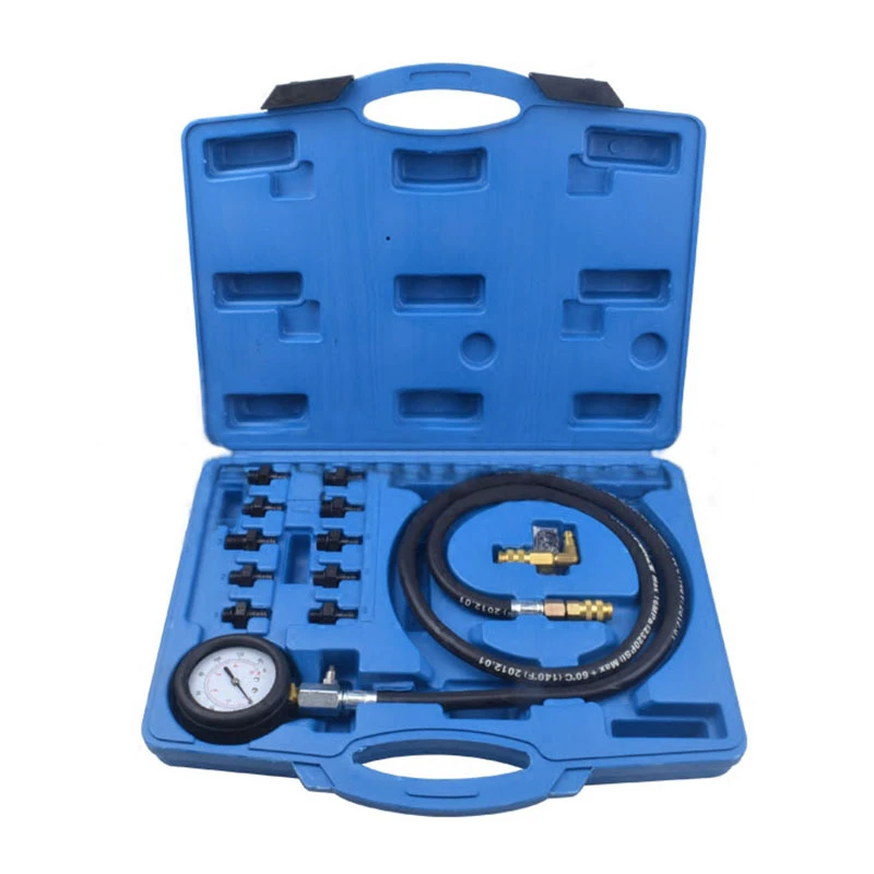 Pro Engine Oil Pressure Test Kit Tester Car Garage Tool Low Oil Warning