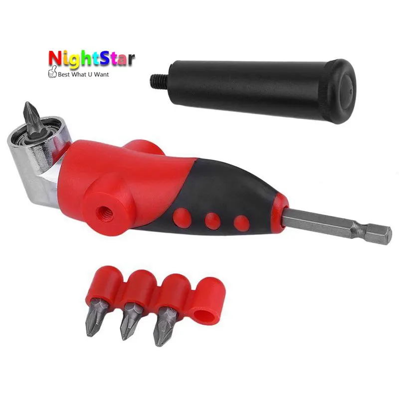 

1/4 Inch 105 Degree Adjustable Hexbit Angle Driver Electric Screwdriver Magnetic Bit Wrench Hex Bit Drive with Cross Screwdriver