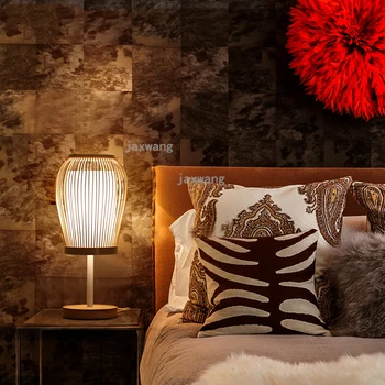 

Modern Table Light LED Bamboo Creative Living Room Table Lamp Reading Loft Decor Study Lamp Bedroom Bedside Japanese Desk Lamp