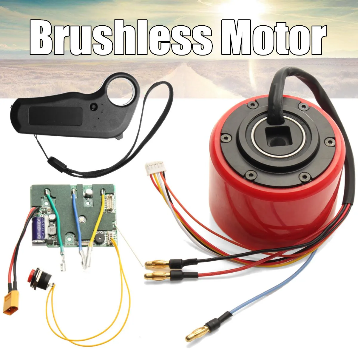 

Electric Skateboard Hub Motor Kit with Hall sensor wireless 2.4G remote control transmission For DIY Electric Skate Board Engine