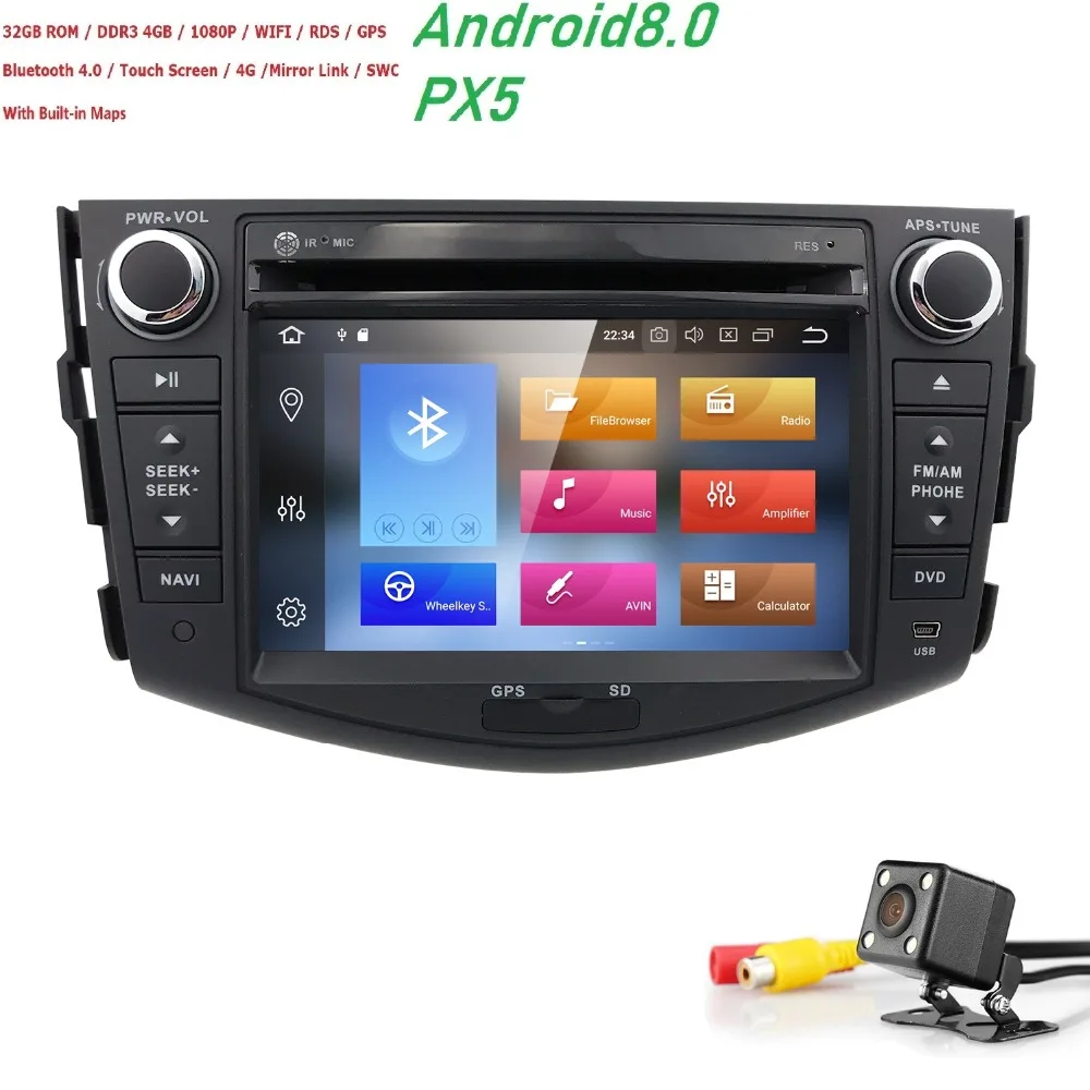 

Hizpo 2 din Android 8.0 GPS Car DVD For Toyota RAV 4 RAV4 2006 2007 2008 2009 210 2011 2012 Multimedia Audio Stereo CD 4GB Wifi