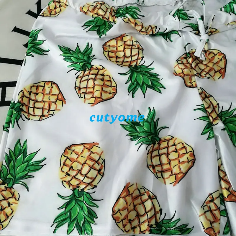 Mother Daughter Father Son Matching Swimsuits Pineapple Bikini Shorts Family Swimwear Outfits Mommy And Me Dad Mom And Daughter  (11)