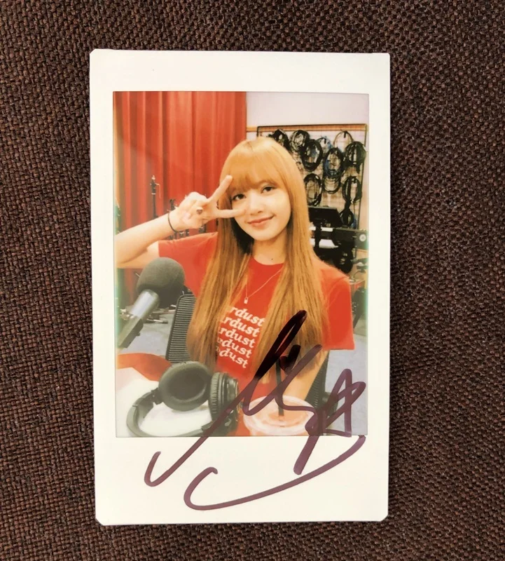 Ручная подписка BLACKPINK LISA autographed KILL THIS LOVE Polaroid 3 дюйма k-pop 4Y2